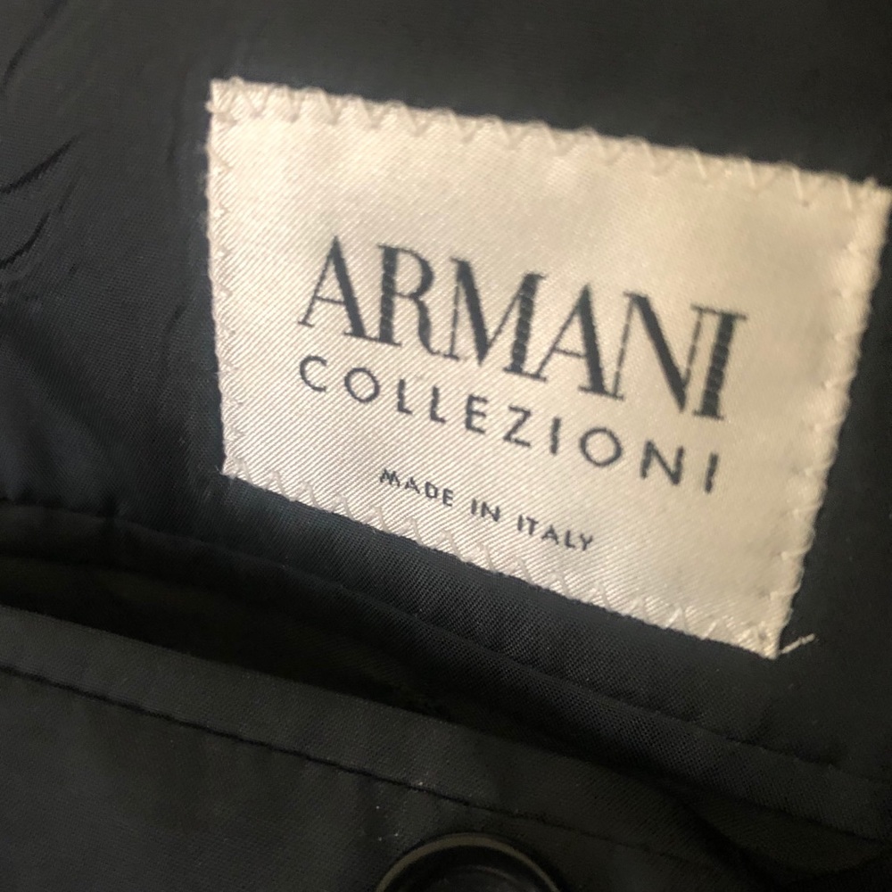 Armani Collezioni Black Wool suit 42L